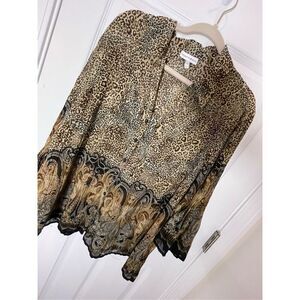 Fashion Bug women’s blouse animal print size 2X